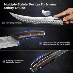 3 PCS SYOKAMI High Carbon Steel Butcher Knife Set, Super Sharp Gift for Mom Dad