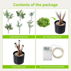 NOVAROOT 6FT Tall Olive Trees Artificial Indoor Faux Natural Wood Trunk Lifeli