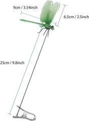 9Pcs 3D Fake Dragonfly Clips Clip on Dragonfly for Outdoors Garden Decor