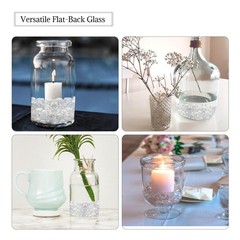 MBKHFLL 0.5lb Clear Glass Beads for Vases, Pebbles, 0.5LB,