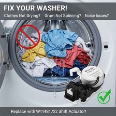 For Whirlpool Washer Actuator W11481722, W10597177, W10913953, W11398781