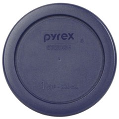 Pyrex 7202-PC 1 Cup Blue Round Plastic Lid Cover 5PK for Glass Bowl New
