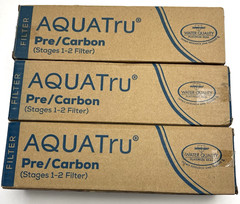 New 3-pack AquaTru Part AT2001 Pre/Carbon Replacement Filter (Stages 1-2)