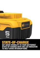 DEWALT 20V MAX 5.0Ah Battery Starter Kit (2-Pack) with DCB1104 4-Amp Charger