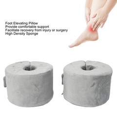 Grey 2pcs Foot Elevating Pillow Ankle Protector Foot Support Pillow Elevator WT