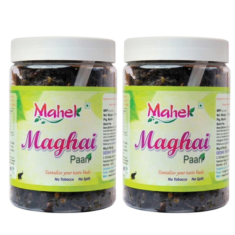 Mahek Maghai Paan 2x270g Jar | Sweet Digestive Mukhwas, After-Meal Snack