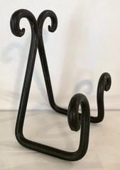 Hand Forged Heavy Duty Blacksmith Artisan Wrought Iron Plate Stand/Wall Mount