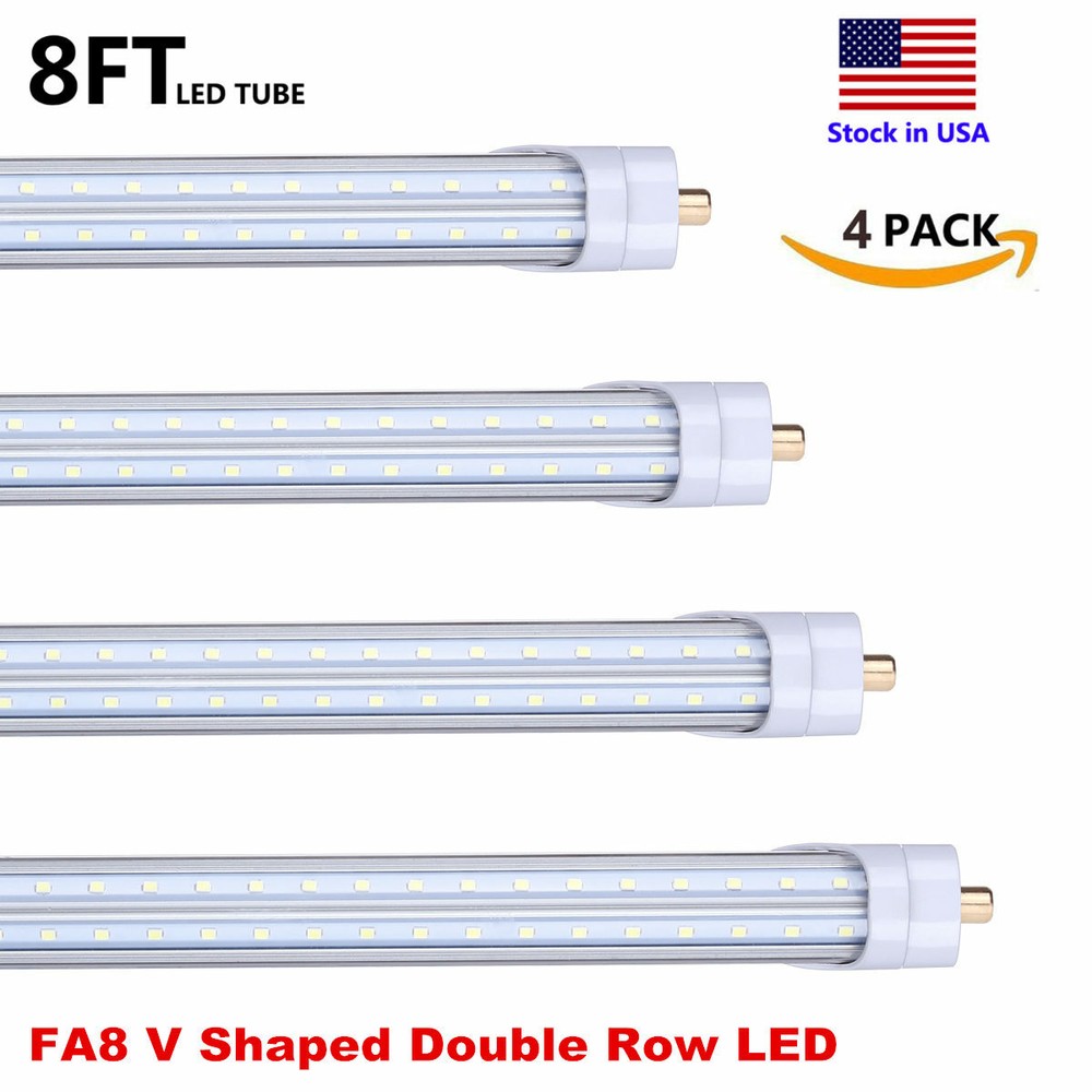 LED T8 V Shaped 8FT 65W Tube Light with FA8 Base Commercial Household Lighting