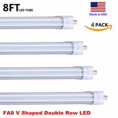 LED T8 V Shaped 8FT 65W Tube Light with FA8 Base Commercial Household Lighting