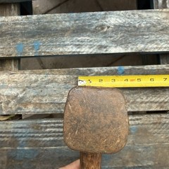 Vintage Combo Sledge Hammer Rubber Mallet 6lb Dual Head 17” Handle
