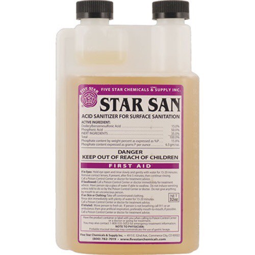 Star San Acid Sanitizer, 32 oz No Rinse Homebrew Beer Wine Moonshine Food Grade