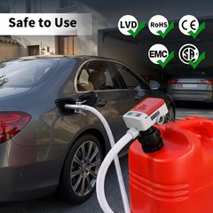Fuel Transfer Pump for Gas Cans & Racing Jugs, Portable Electric Gasoline Sip…