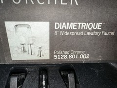 PORCHER 5128.801.002 DIAMETRIQUE WIDESPREAD FAUCET, CHROME