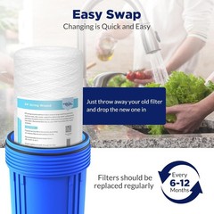 20 Pack 10″ x 4.5″ String Wound Sediment Water Filter 1/5/10 Micron for Big Blue