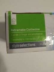 Style Selections Retractable Clothesline 7.68 in x 1.77 in x 6.10 in Extend 49ft