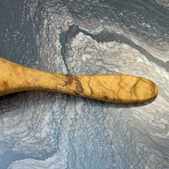 10″ Olive Wood Ladle Handmade in Tunisia, Gorgeous Unique Wood Characteristics