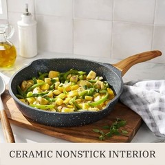 The Pioneer Woman Prairie Signature 14-Piece Cast Aluminum Cookware Set,Charcoal