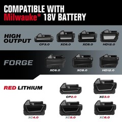 900 Ftlbs Cordless Impact Wrench, 1/2 Inch Impact Gun Compatible MilWauke 18V…