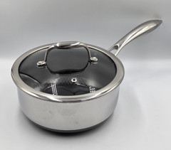 Hexclad Hybrid Non Stick Pot Stainless Steel Saucepan 3-Quart – With Lid