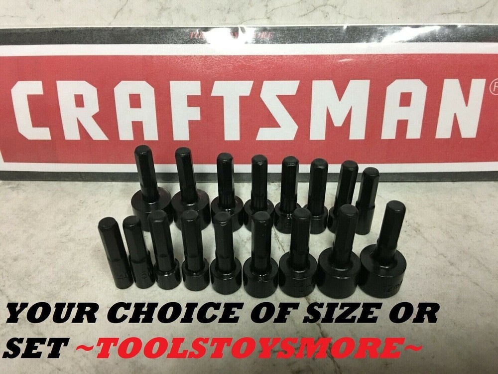 NEW CRAFTSMAN nut driver bit SAE OR METRIC you pick the size – brand new