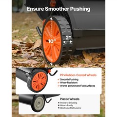 Uimoso Push Lawn Sweeper 30 in with 12 cu. ft. Hopper for Leaves Collection