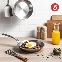de Buyer MINERAL B Pro Carbon Steel Fry Pan 8” Diameter, 5.5” Cooking Surfac…