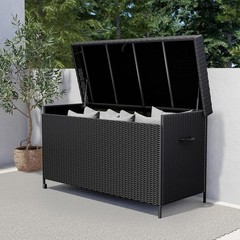 170 Gallon Deck Storage Box Deck Box Outdoor Storage Box Indoor Wicker Storage