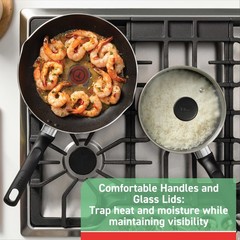 T-fal Easy Care 12-Piece Non-Stick Cookware Set Pots and Pans Aluminum Grey New