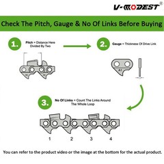 Replace 16″ GREENWORKS 60V CS60L252 CS60L212/210 Chainsaw Chain 3/8″LP .050 56DL