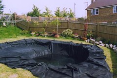 Pond Liner Pond Liners 13x13FT 20 Mil Waterproof Durable Black Fish Pond Liner