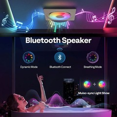 AutoFlow Bathroom Exhaust Fan with RGB Light & Humidity Sensor (30-110-160CFM)