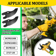 2Pc N920015 REPLACEMENT PRUNER BLADES For Dewalt 20V Max Cordless Pruning Shears