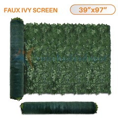 39/58in Artificial Faux Ivy Leaf Privacy Fence Screen Roll Home Yard Decor Hedge