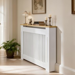 Radiator Cover Cabinet Decorative Heater Protector for Home Childproof Baseboard