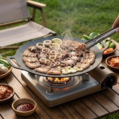 Non-Stick Korean Cast Iron Grill Pan BBQ Griddle for Home Cooking