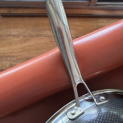 LIGHTLY USED HexClad Hybrid 12 in Nonstick WOK Frying Pan NO Glass Lid