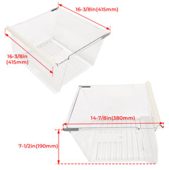 Upper Crisper Pan for Whirlpool WRS322FDAM04 ED2NHGXMT00 ED5PHAXSQ00 ED5JHEXTB00