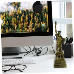 25CM/9.8in Bronze Statue of Liberty Metal Miniature Decor Sculpture Liberty I…