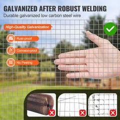 VEVOR Hardware Cloth 1/2″ 24in x 50ft 19 Ga Wire Mesh Roll Chicken Wire Fencing
