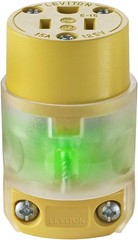 Leviton 515PV-LIT Not Not Available R50-Straight Blade Lighted Plug, 125 V,…