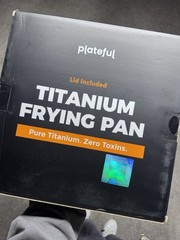 Plateful 12 in Titanium Frying Pan w/ Lid, Dishwasher Safe, Oven Safe 450°F