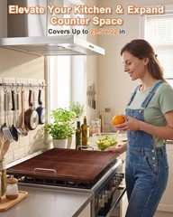 Stove Top Covers for Gas Burners & Electric Stove, Wooden Gas Stove Cover