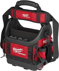 Milwaukee PACKOUT 9.8 in. W X 19 in. H Ballistic Tool Tote 35 pocket Black/Red