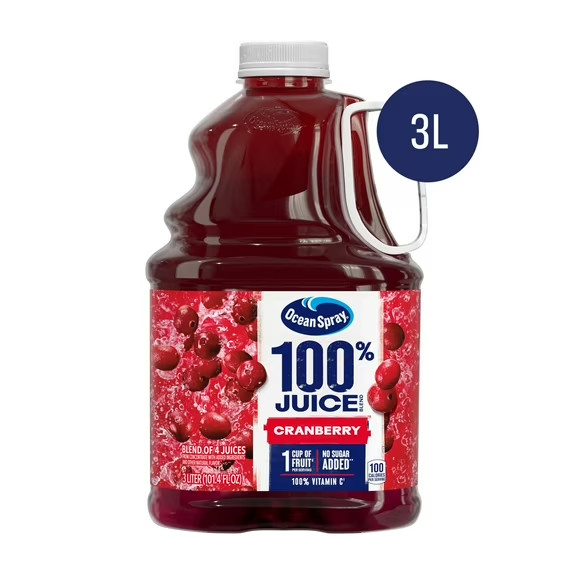Ocean Spray 100% Juice Cranberry Juice Blend – 101.4 fl oz Bottle New