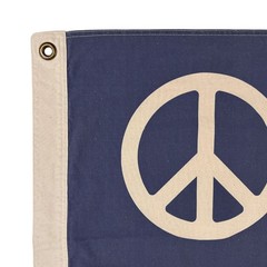 100% Cotton Printed Flag, Made in USA, Vintage Style Faded American Peace Sign