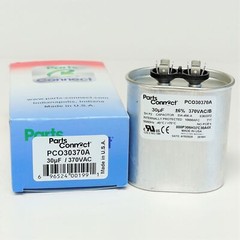 USA Run Capacitor 30 mfd (uf) 370 Volt Oval American Made PartsConnect PCO30370A