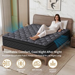12″ 14″ Twin Full Queen King Mattress in a Box Gel Memory Foam Pocket Spring