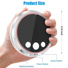 5-in-1 CO, Smoke & Gas Detector with Temp & Humidity Display – Plug-in & Backup
