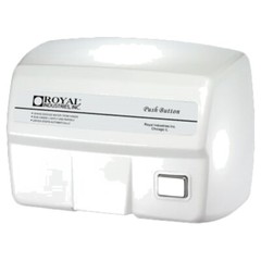 Hand Dryer Commercial Household Manual Steel Case White
