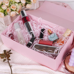 Pink Gift Box with Magnetic Lids 13.8X8.3X4.4 In, Large Present Box for Bridesma